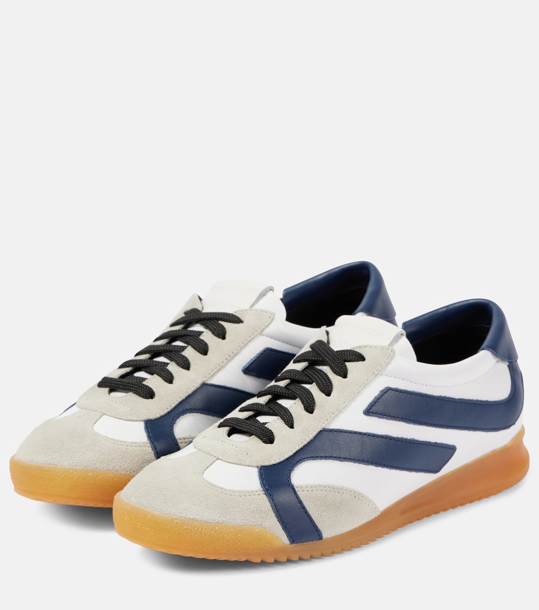 Кроссовки из кожи с отделкой из замши Proenza Schouler, Navy/ Beige/ White — фото 4