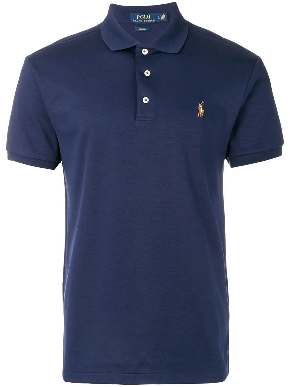 

Рубашка-поло с вышитым логотипом POLO RALPH LAUREN, синий