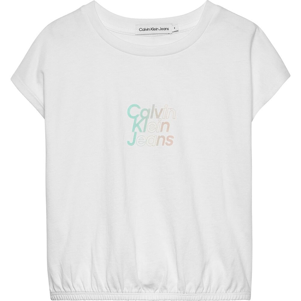 

Футболка с коротким рукавом Calvin Klein Jeans Gradient Flock Bxy, белый