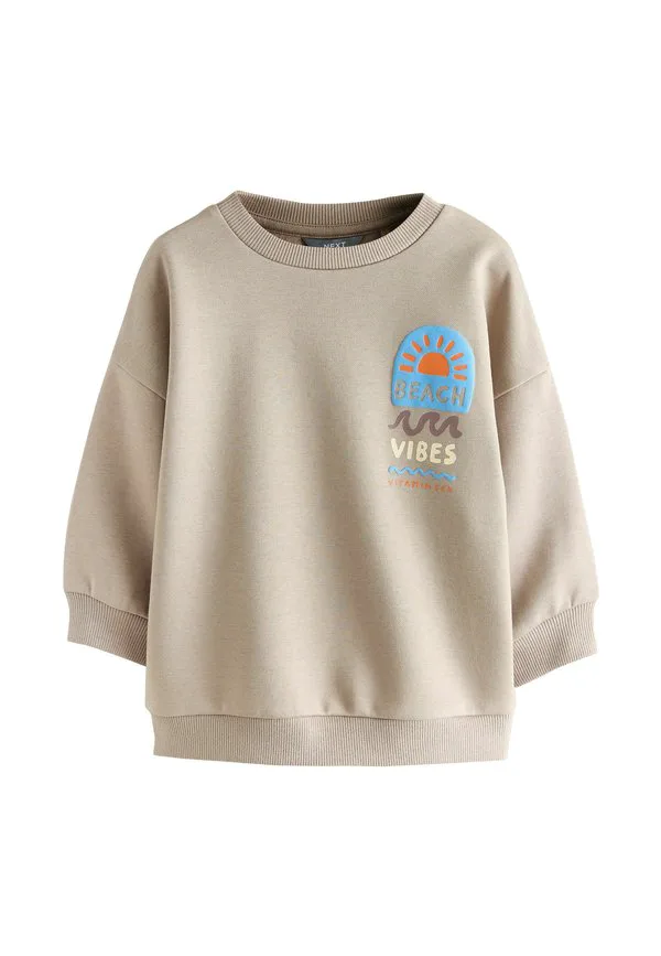 Толстовка с круглым вырезом стандартного кроя Next, Light Brown Beach Print — фото 4