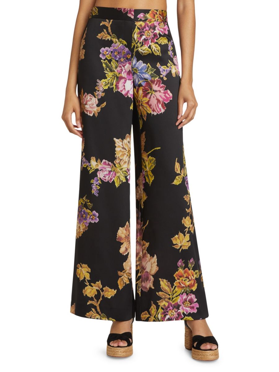 

Брюки Isaiah Floral High Rise Kobi Halperin, черный мульти
