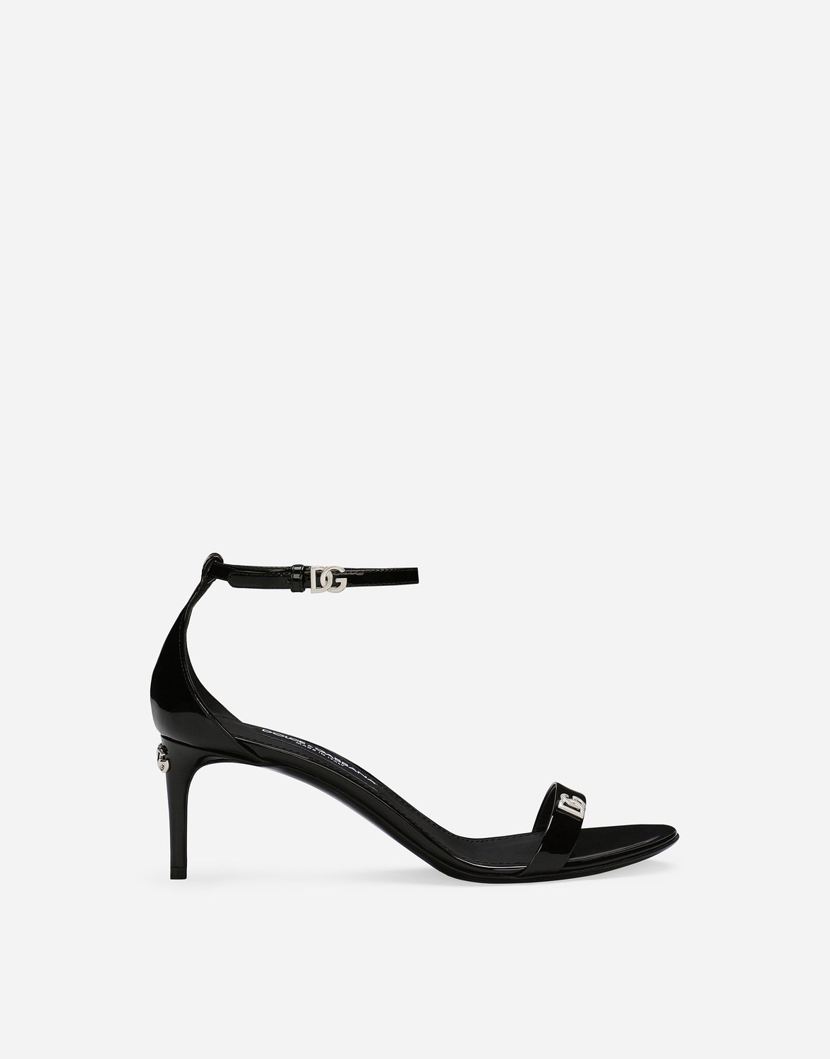 Босоножки из лакированной кожи Dolce & Gabbana, черный