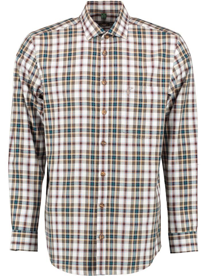 

Традиционная рубашка Плекот в средне-бежевом цвете OS-Trachten