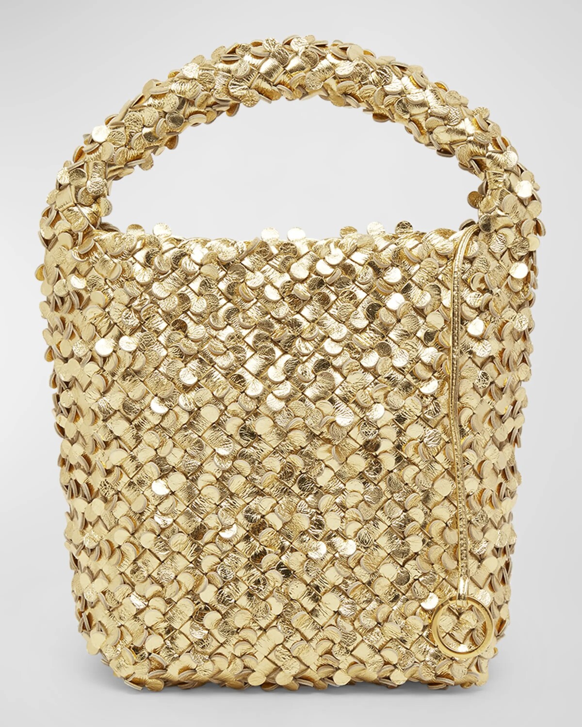 

Маленькая сумка-ведро Cabat Bottega Veneta, цвет Gold-Silver