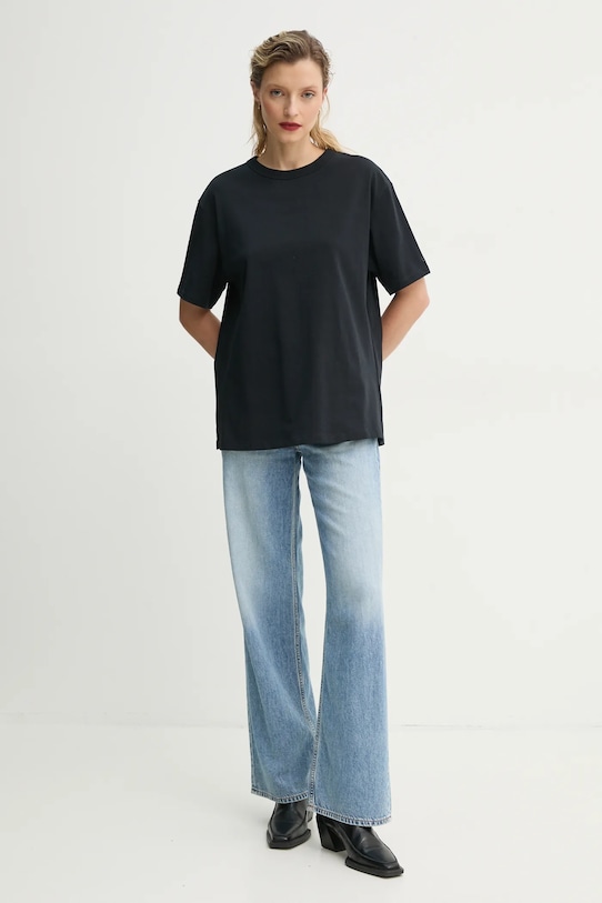 Хлопковая футболка Tabor Tee Levi'S, черный — фото 2