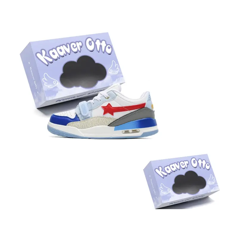 

KAAVER OTTO Унисекс скейтборд кроссовки бело-сине-красные, цвет White Blue Red