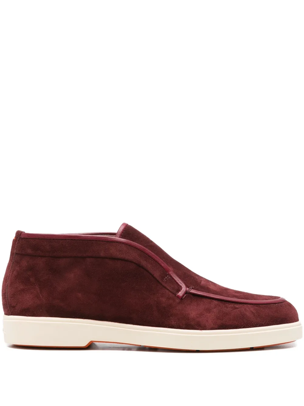 Замшевые ботинки Santoni, красный