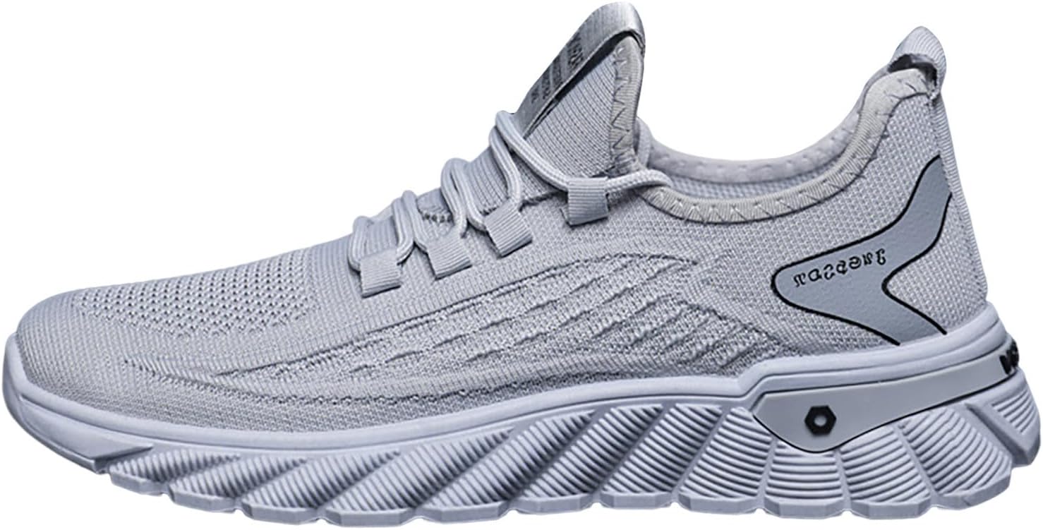 

Мужские повседневные модные кроссовки Нескользящие легкие шнурованные удобные противоскользящие ботинки Мужская защитная обувь Generic, серый