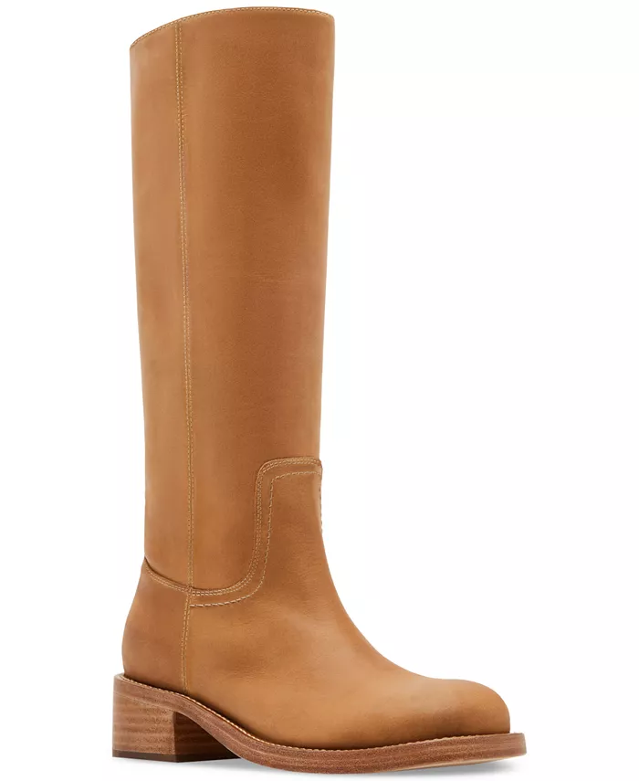 Женские ботинки Steve Madden Riggs с квадратным носком кожаные, светло-коричневый