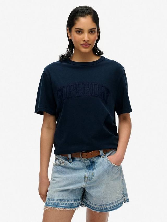 

Атлетическая тонированная оверсайз футболка Superdry, Richest Navy