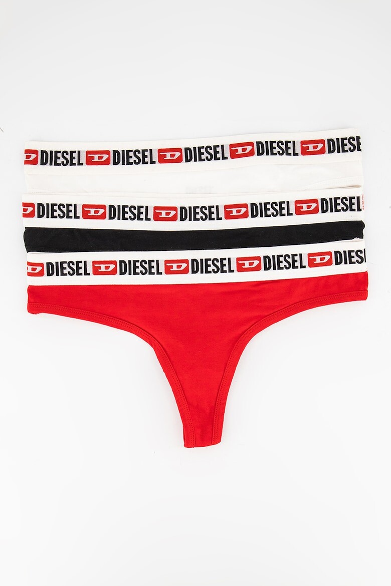 

Стринги Stars с логотипом на талии - 3 пары Diesel, красный