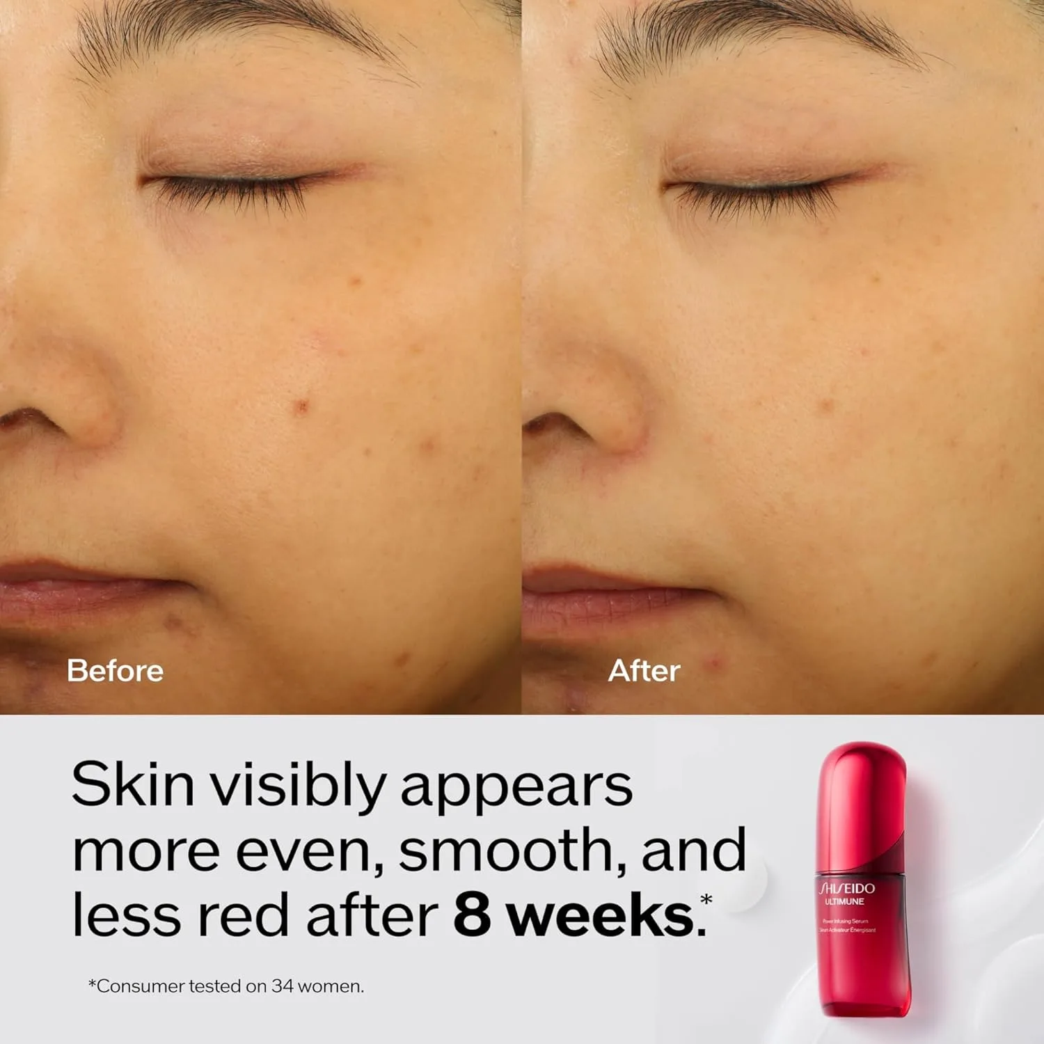 Shiseido Ultimune Power Infusing Serum - легкая сыворотка для лица, повышает сияние и улучшает видимые признаки старения, для всех типов кожи, некомедогенная 70.88 г (заправка) — фото 4