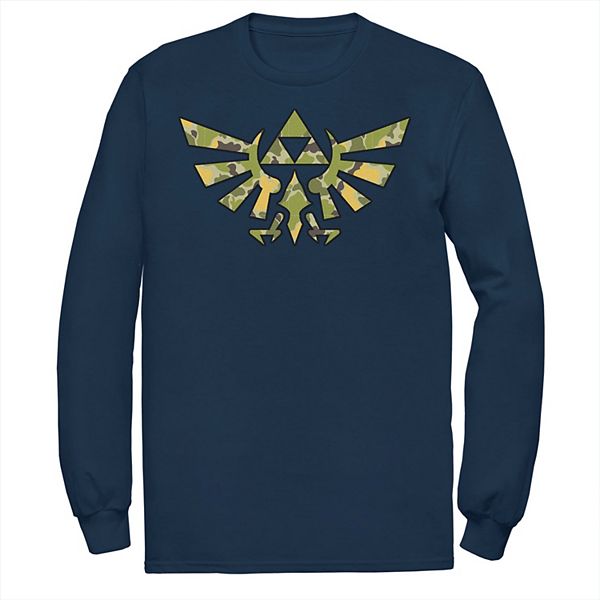 

Мужская футболка с длинным рукавом The Legend of Zelda Camo Crest Licensed Character