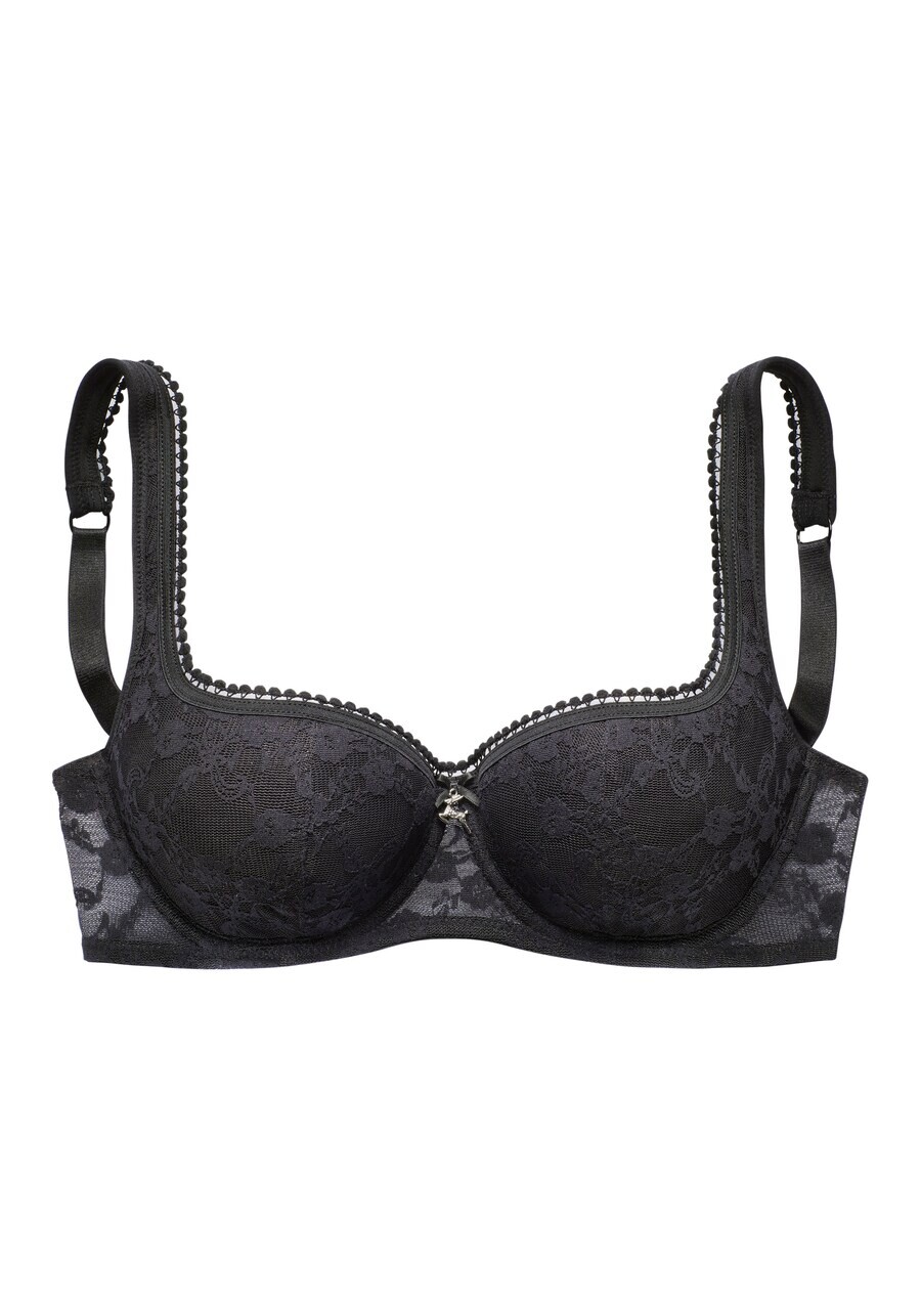 

Бюстгальтер на косточках LASCANA Balconette Bra, черный