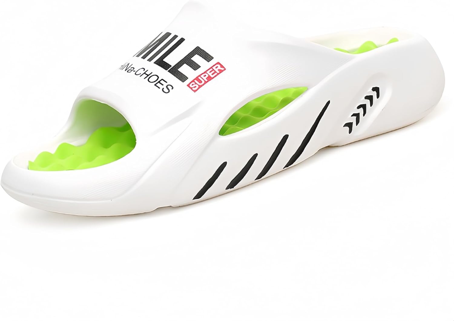 

Мужские домашние тапочки WARKTMY с мягкой подошвой, легкие, для душа, с акупрессурным эффектом и открытым носком, для ходьбы дома и на улице, белый/голубой