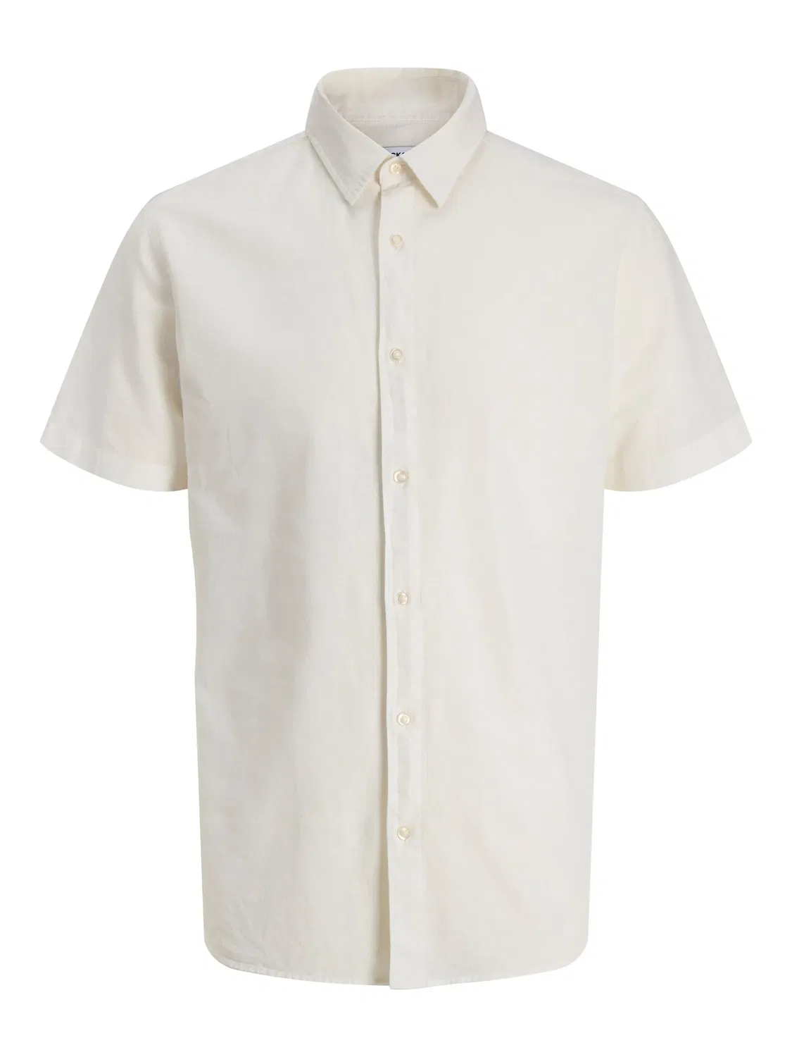 Рубашка хлопок лен, JACK & JONES Junior, белый