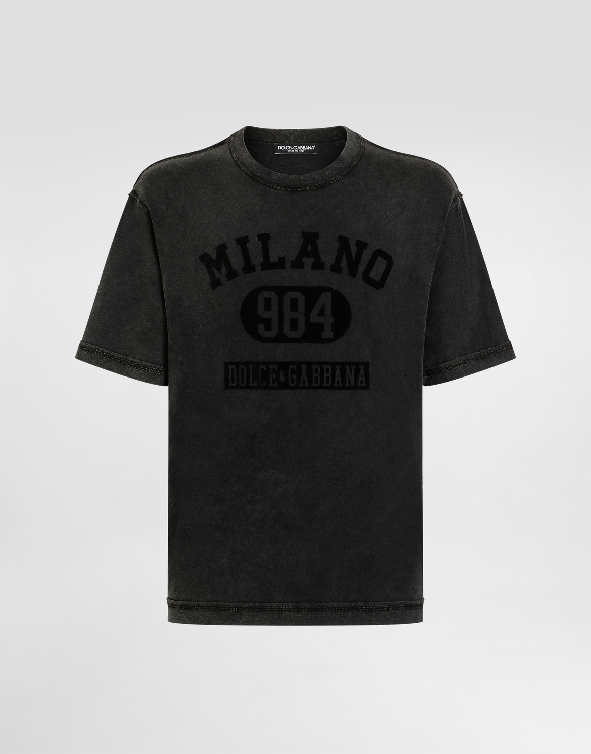 

Хлопковая футболка с принтом Dolce & Gabbana, черный