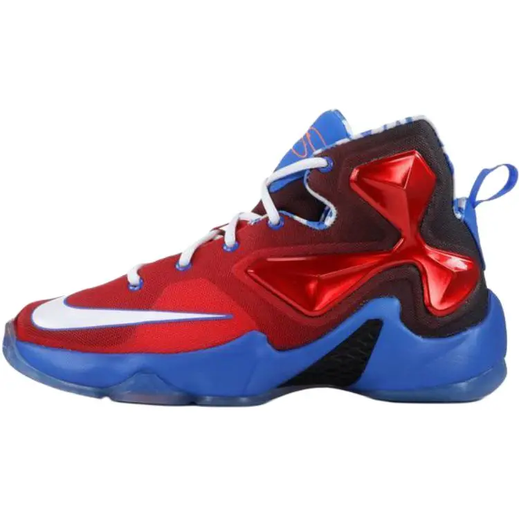 

Nike Lebron 13 slip resistant abrasion resistant высокие детские баскетбольные кроссовки red для подростков