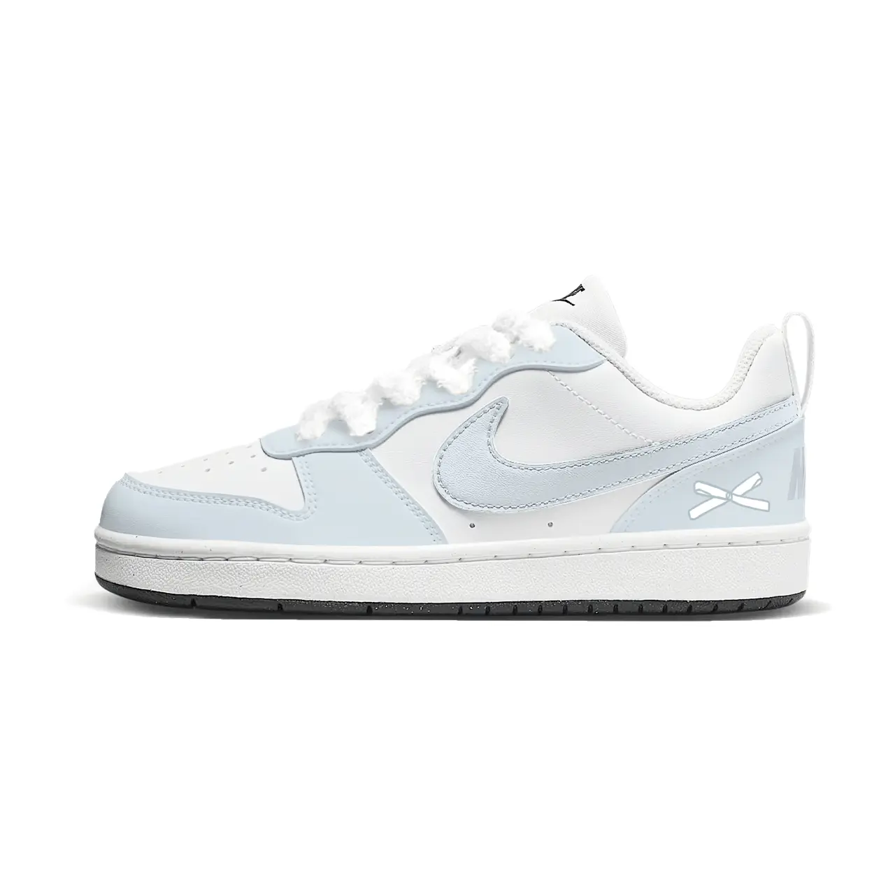 

Nike Кроссовки для скейтбординга Court Borough Clear Fleece Low top Kids' Blue White Unisex