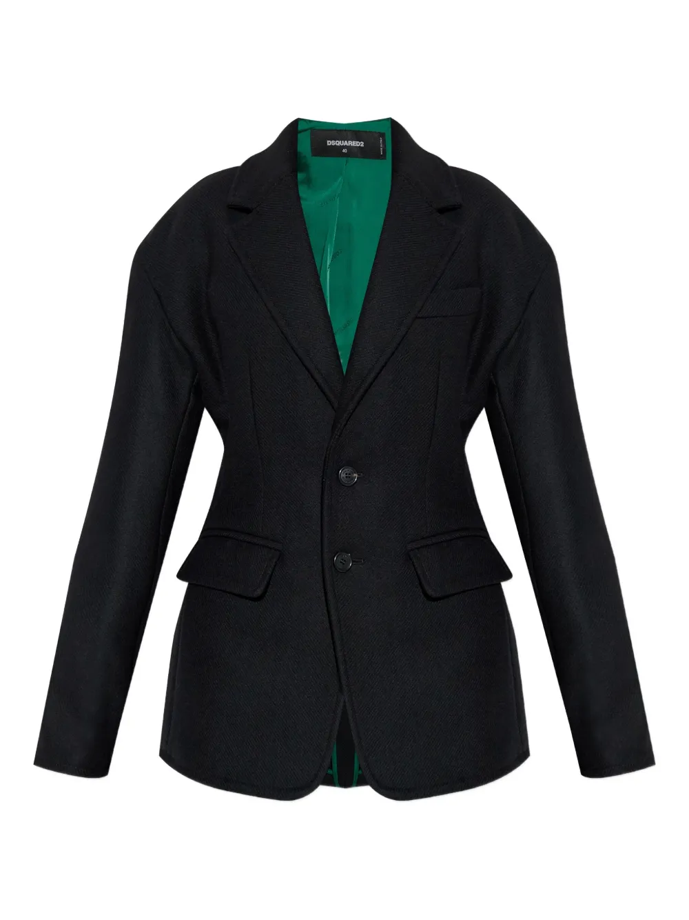 

Пиджак из смесовой шерсти с двумя пуговицами DSQUARED2, черный
