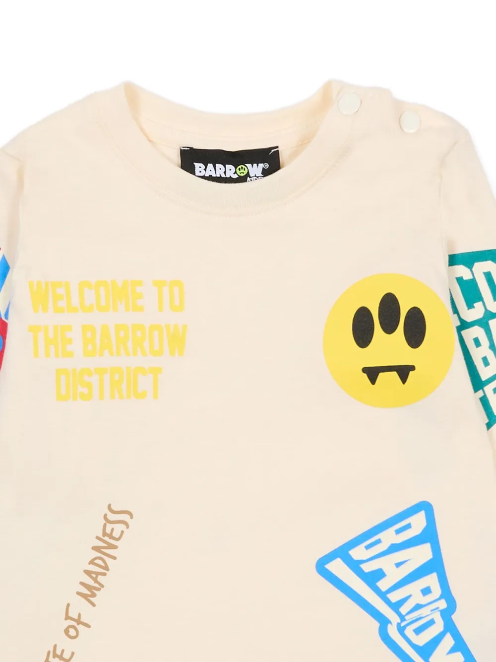 Футболка с длинными рукавами и принтом Barrow Kids, нейтральный — фото 3