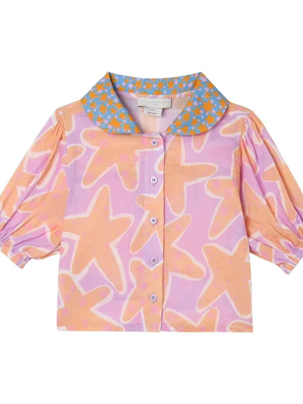 Рубашка с принтом Stella McCartney Kids, фиолетовый — фото 2
