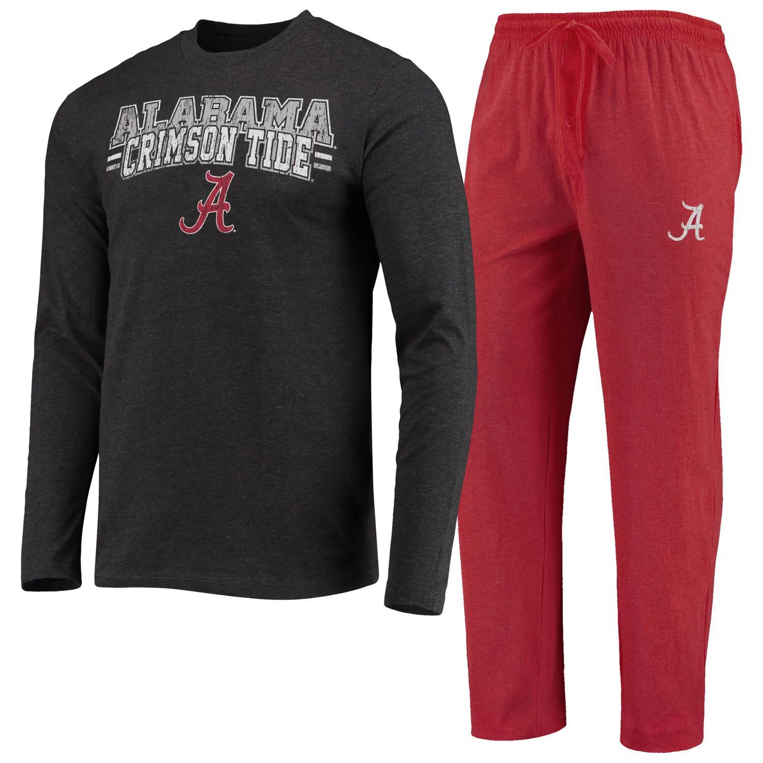 

Мужской комплект для сна с длинными рукавами и брюками Concepts Sport Crimson/Heared Charcoal Alabama Crimson Tide Meter