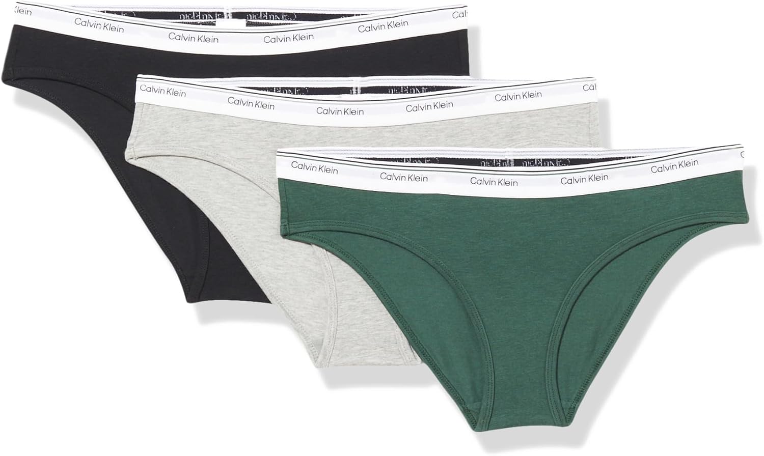 

Женские трусики-бикини Calvin Klein Balance из эластичного хлопка, 3 шт. в упаковке, Black/ Grey Heather/ Kells Green