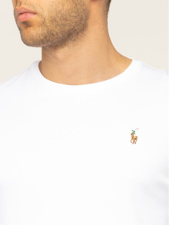 Облегающий крой с длинными рукавами Polo Ralph Lauren, белый — фото 4
