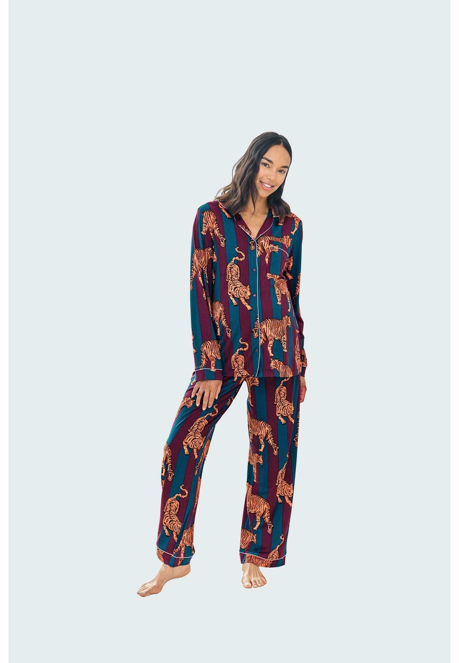 

Пижамный комплект Chelsea Peers TIGER STRIPE SET, Bordeaux