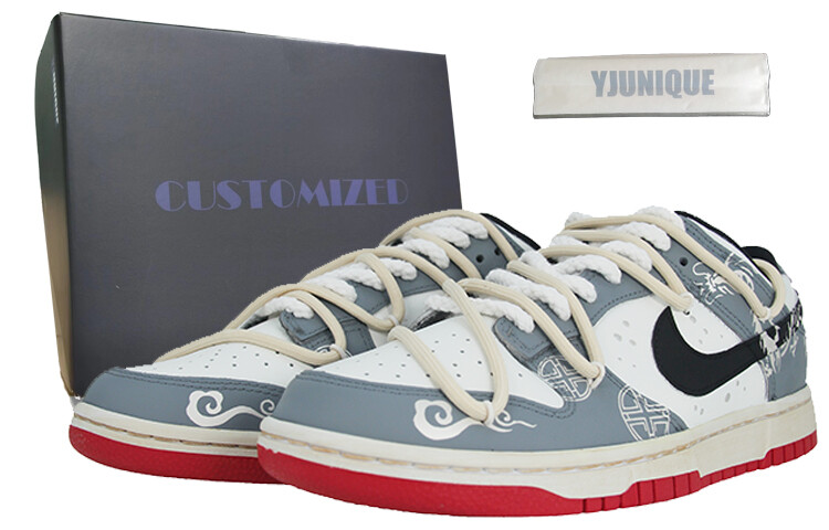 

Кроссовки Nike Dunk Skateboarding Shoes Unisex Low-top White/gray, серый