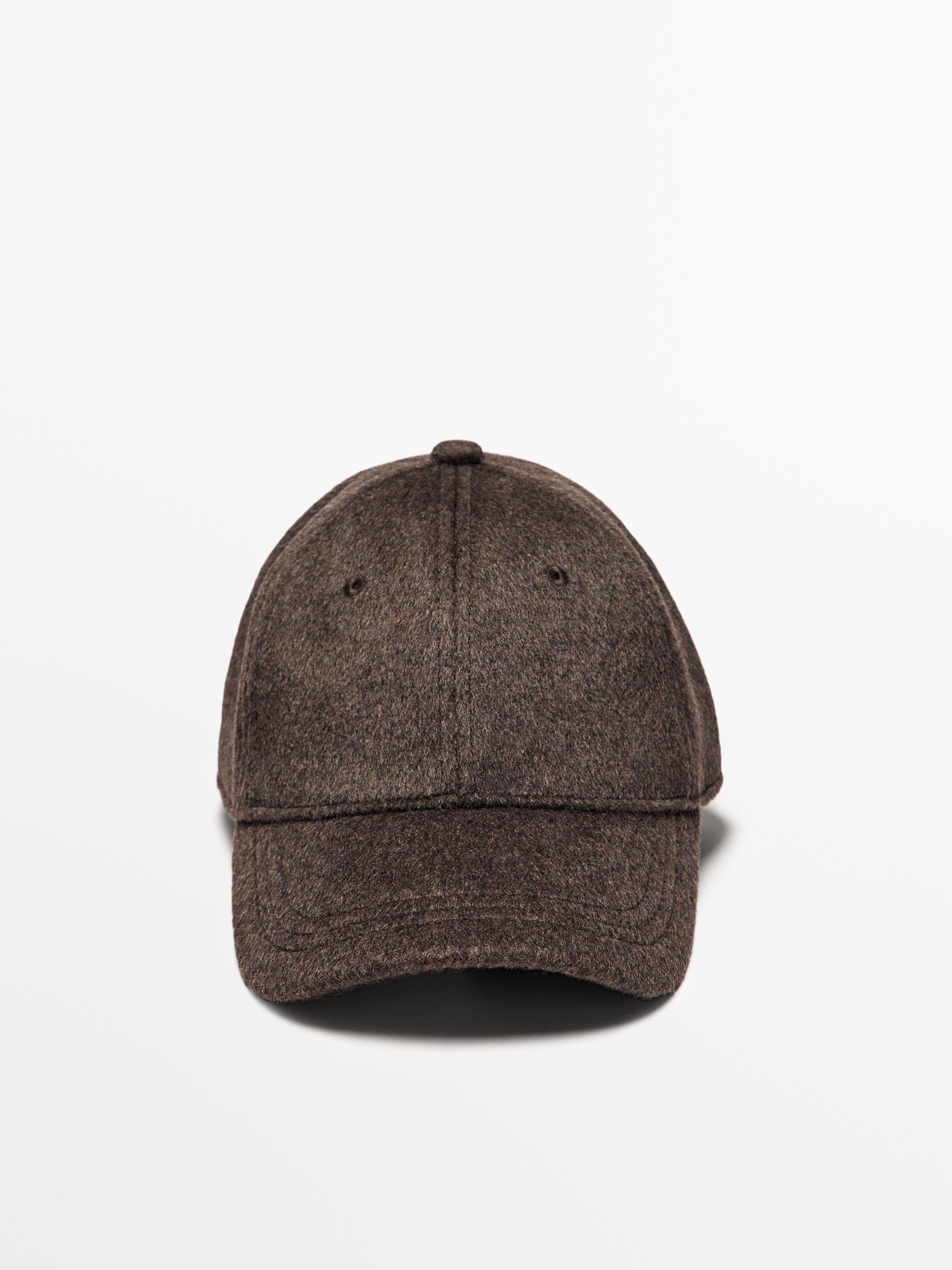 

Кепка с текстурой войлока Massimo Dutti, коричневый