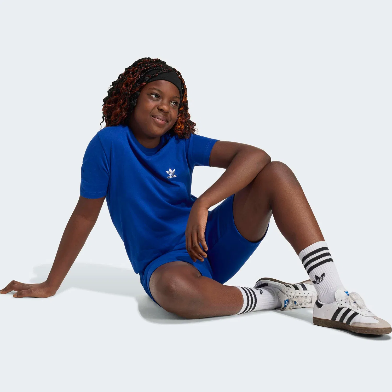 Брюки Adidas Originals Regular темно-синего цвета — фото 4