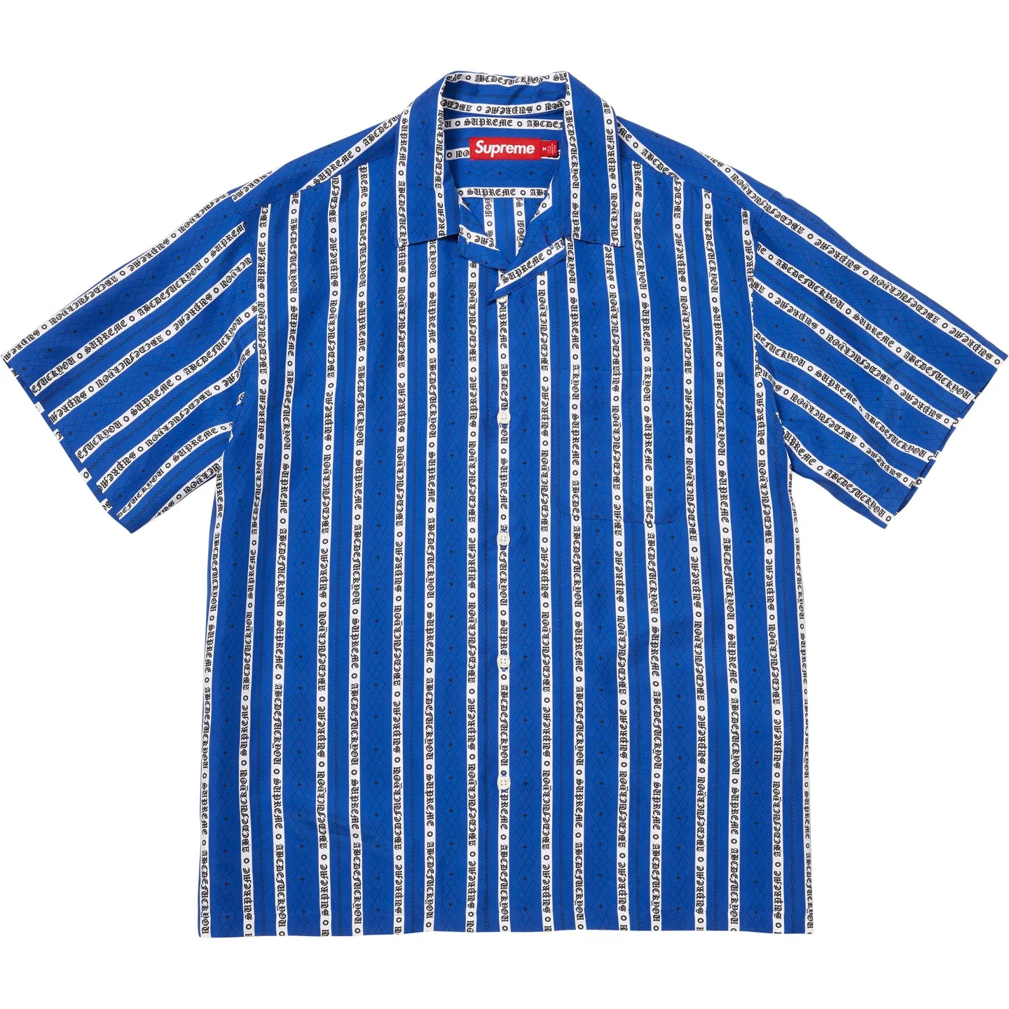 Рубашка Supreme SS26 с отложным воротником синяя