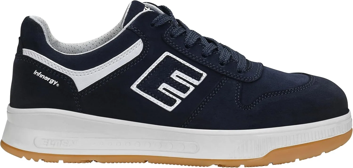 Защитные ботинки ELTEN JAMAIN XXST Blue Low ESD S3S для мужчин и женщин, изготовлены из кожи и стального носа, легкие, спортивные, сине-белые — фото 2