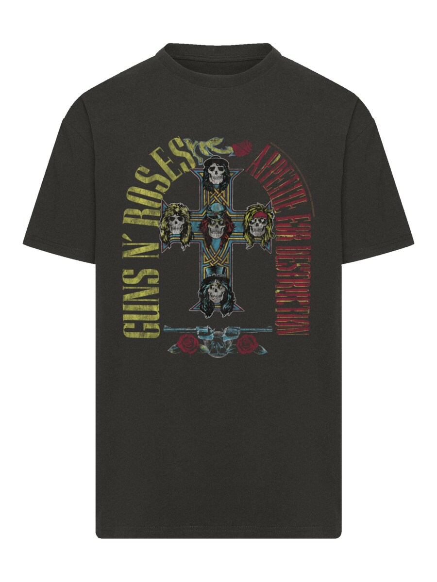 

Рубашка F4NT4STIC Guns NRoses Skull Rock Band Merch, черный