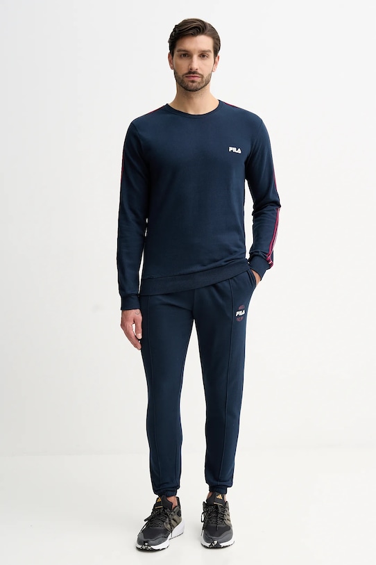 

Хлопковый спортивный костюм Fila, темно-синий