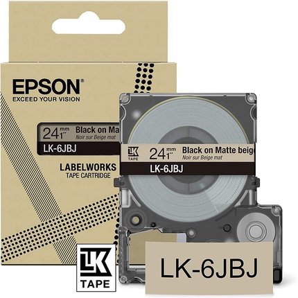 

Matte Beige/Black 24mm Lk-6jbj Epson