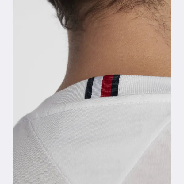 Футболка стандартного кроя с полоской по центру груди Tommy Hilfiger, белый — фото 4