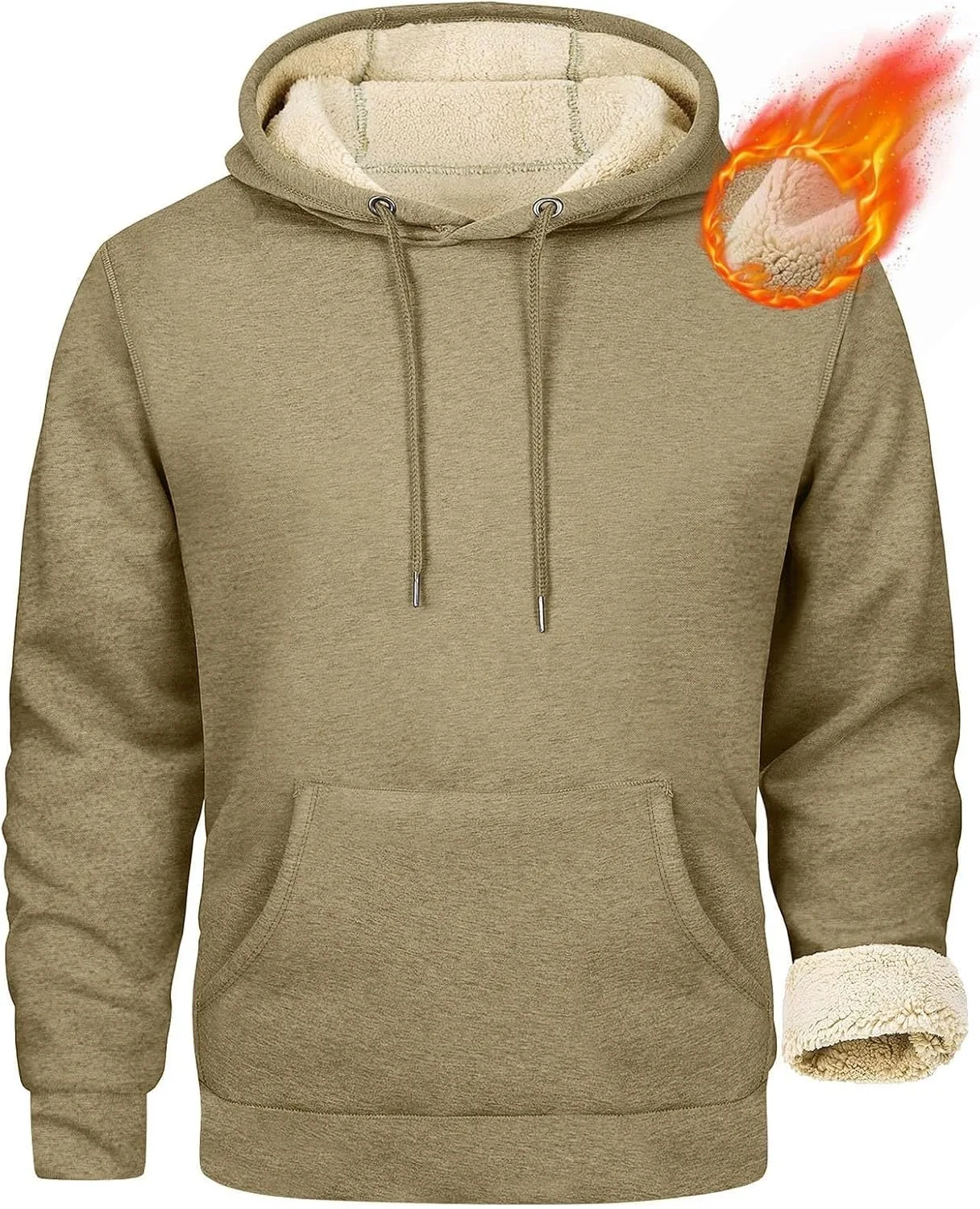 

Мужской толстый зимний худи с подкладкой из шерпы RSZGSWS