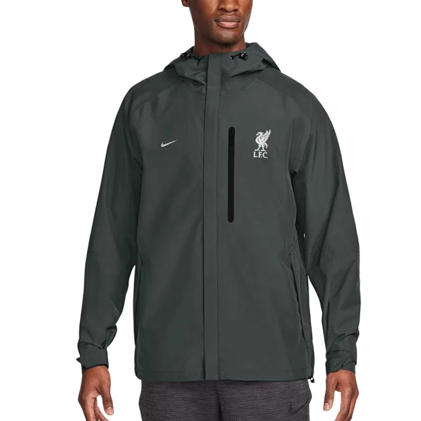 Куртка Liverpool мужская, цвет Night Forest/Reflective Silver, с капюшоном Nike