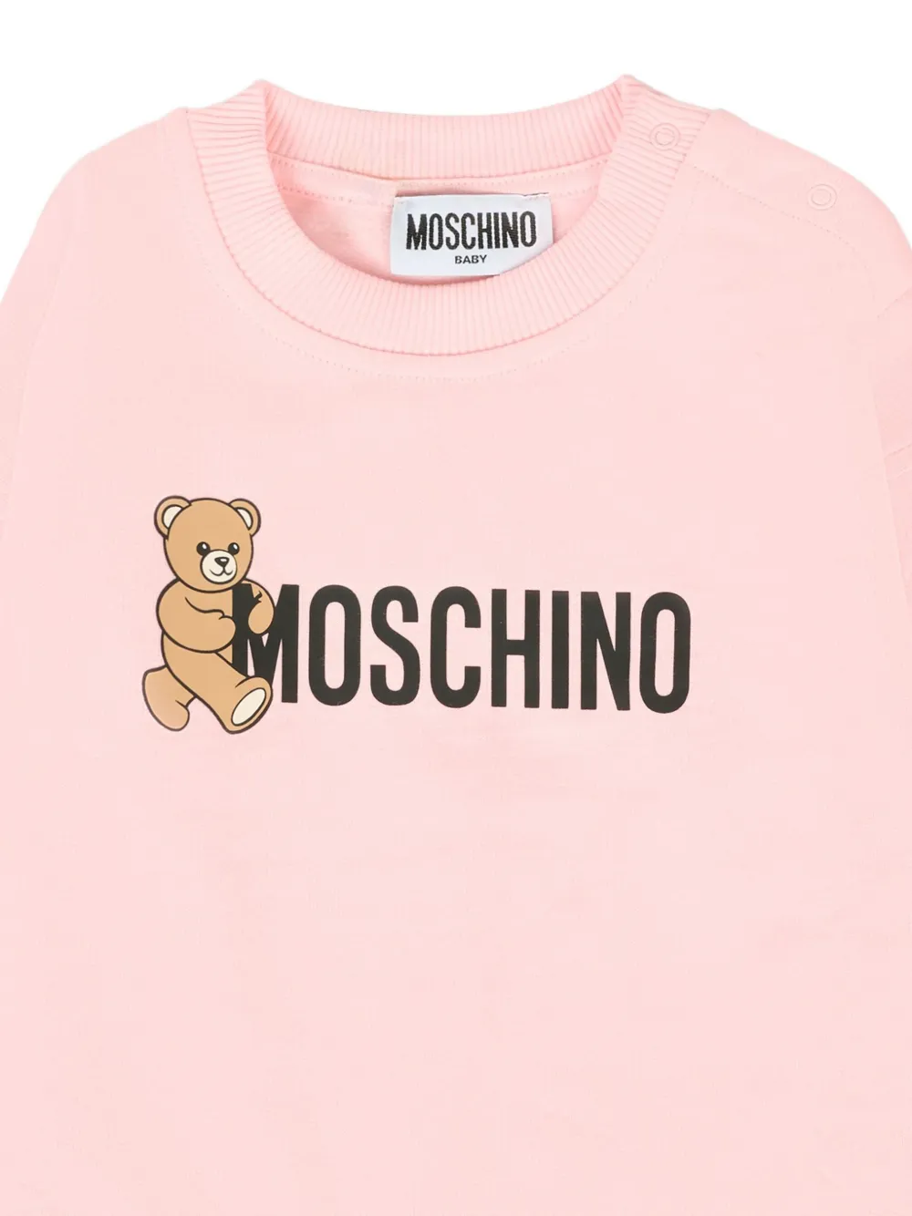Толстовка с логотипом Тедди Moschino Kids, розовый — фото 3