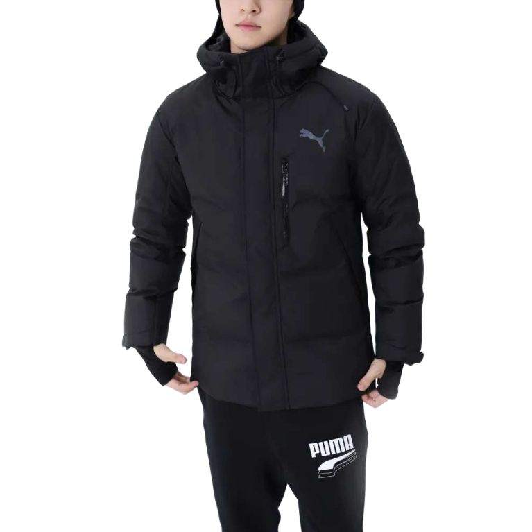 

PUMA Спортивная куртка пуховик унисекс черная, Black