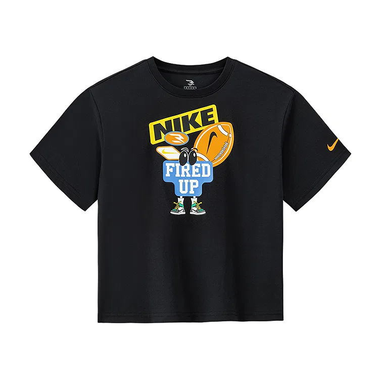 Футболка с коротким рукавом Nike Kids' темно-синяя — фото 4