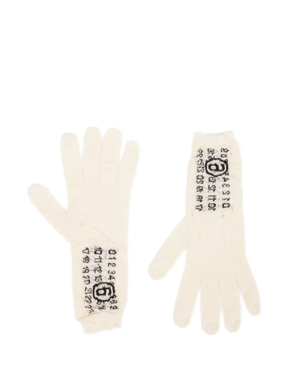 

Перчатки с логотипом MM6 Maison Margiela, белый