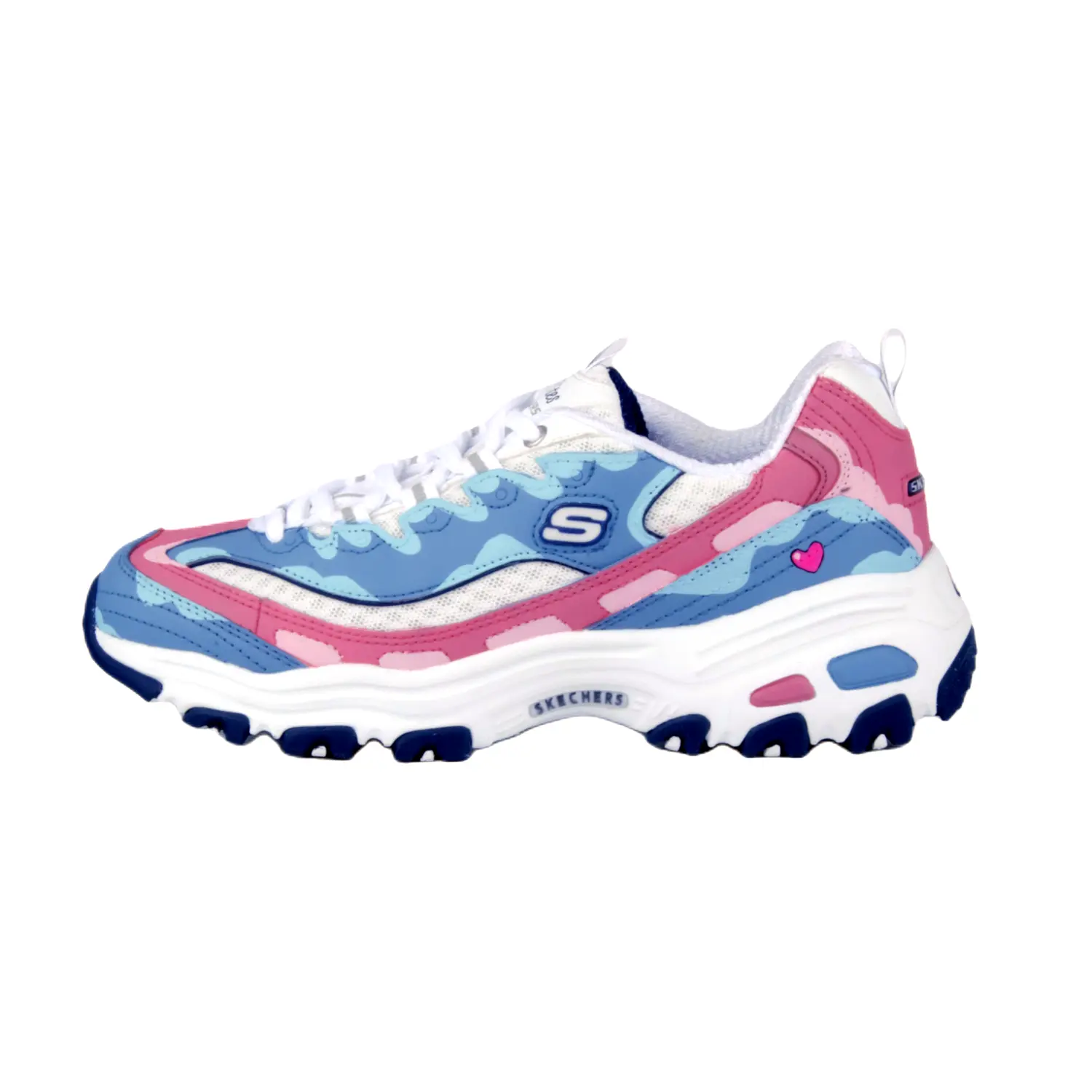 

Кроссовки Skechers D"Lites 1.0 Chunky Sneakers Women's Low-top Blue/Red/White/Pink, белый