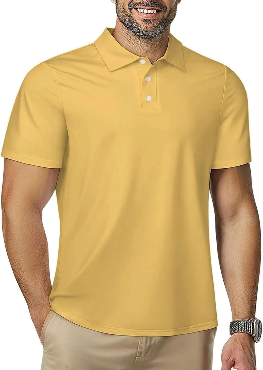 

Мужская футболка-поло Casual Button с влагоотводящим эффектом Meaudiwes