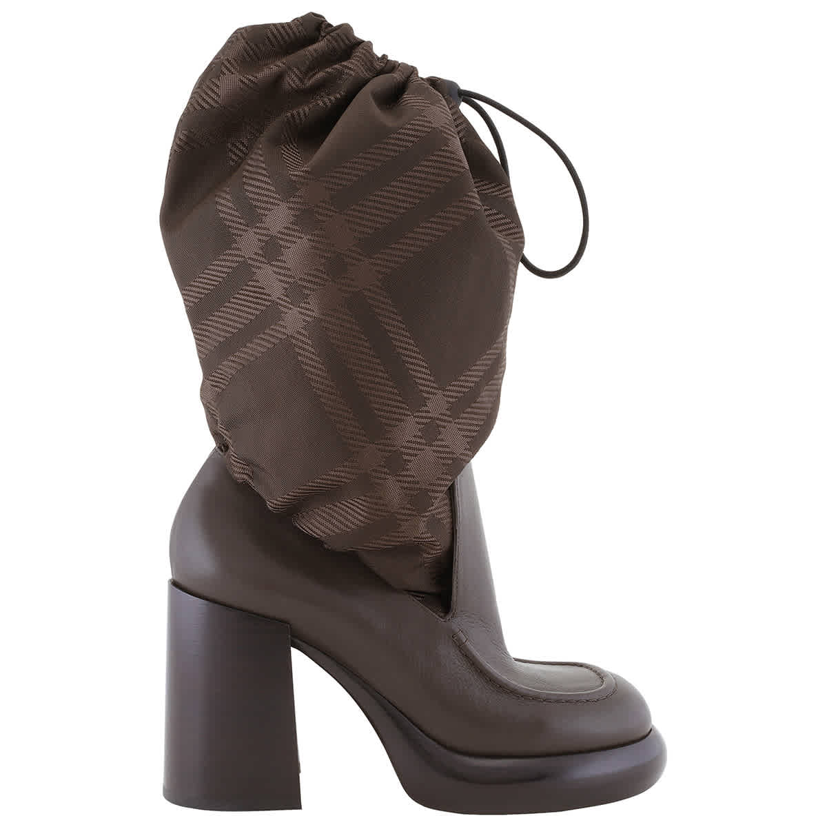 Ботинки Burberry Square-Toe Check-Print, Snug
