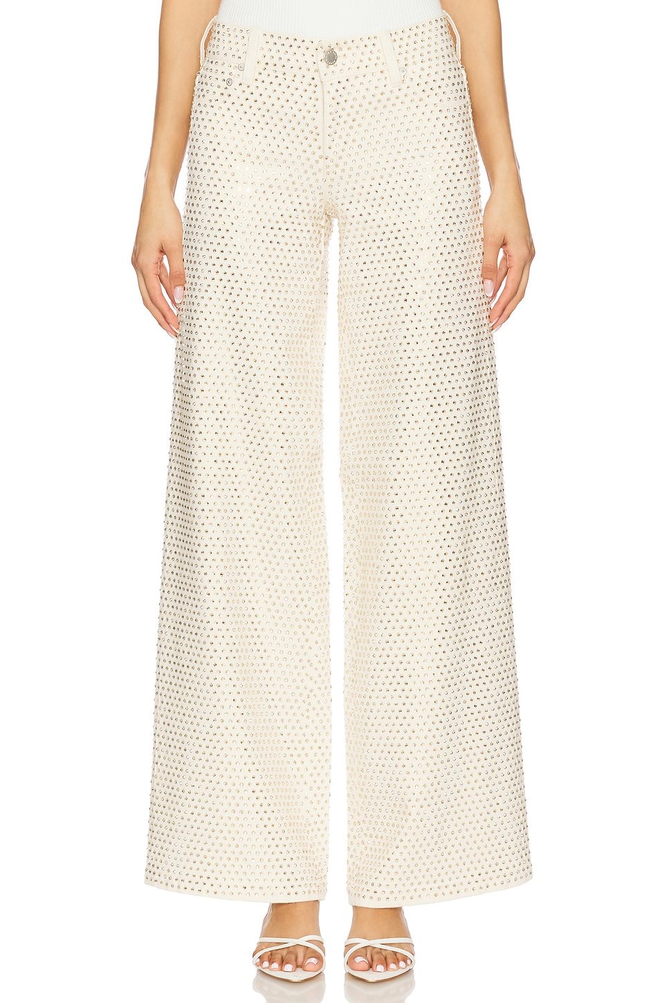 

Trish джинсы-бойфренды с низкой талией и декором Alice + Olivia, chino
