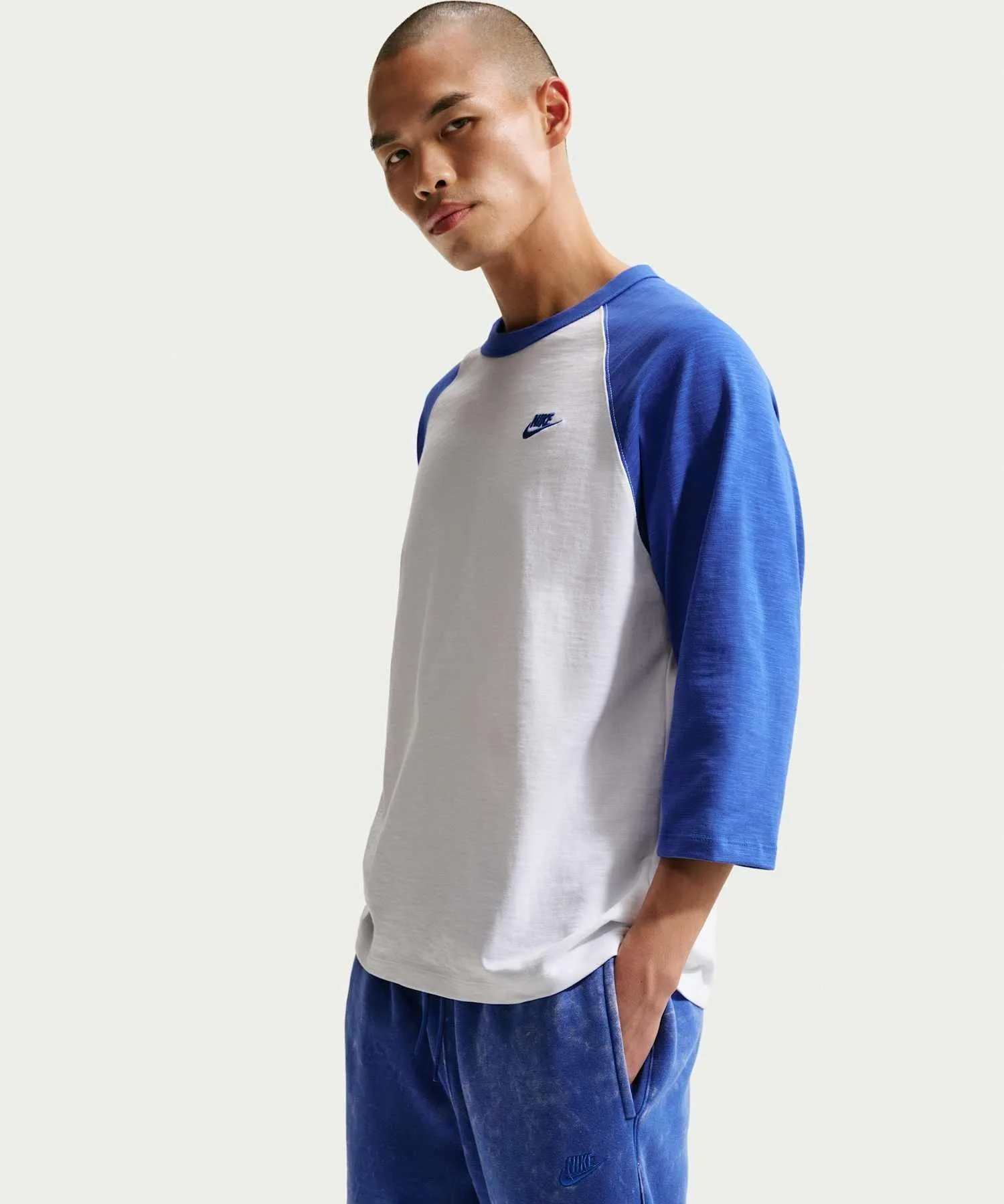 Мужской топ с 3/4 рукавом Nike Sportswear Club IF0756-480 синий — фото 3